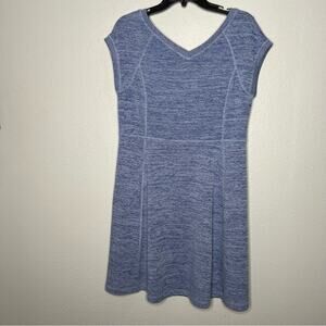 Talbots Heathered Blue A Line Sweater Knit Cap Sleeve Dress Women's size S